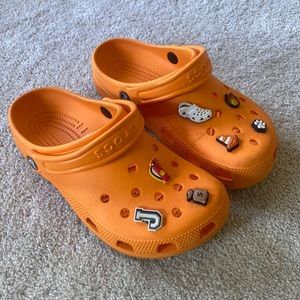 Orange crocs